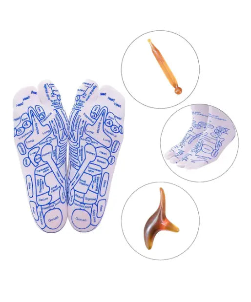 Reflexology Socks With Trigger Point Massage Tool