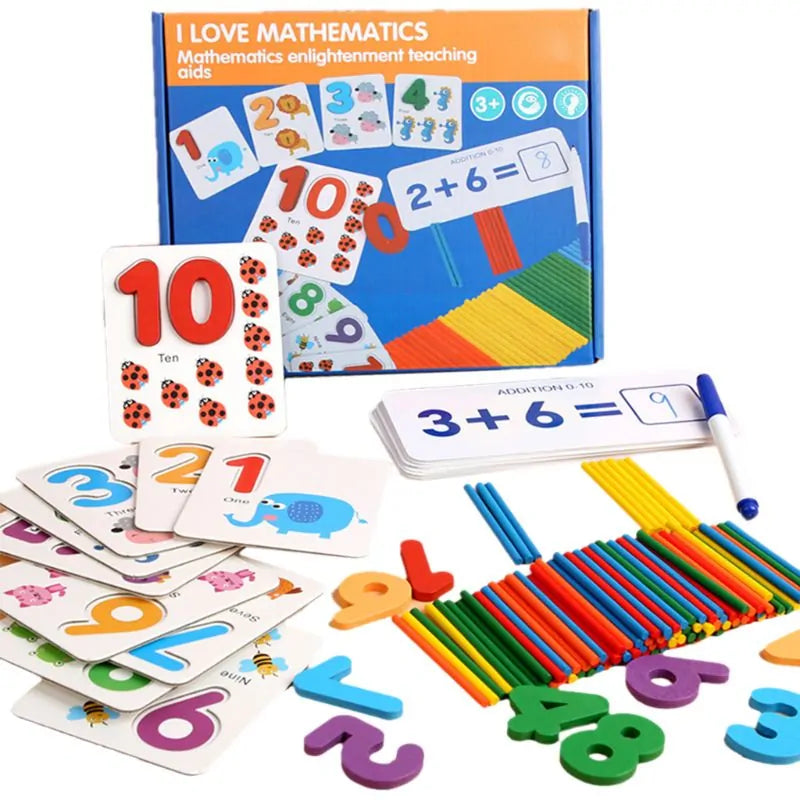 1 Set Wooden Number Alphabet Learning Cards™