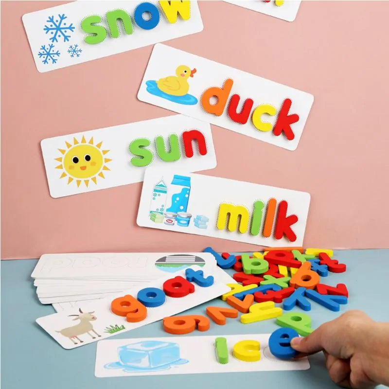 1 Set Wooden Number Alphabet Learning Cards™