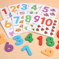 1 Set Wooden Number Alphabet Learning Cards™