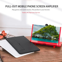 12" HD Phone Screen Amplifier™ with Folding Desk Holder for Movies & Games