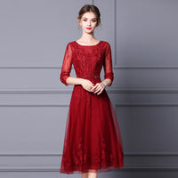 Beaded Embroidery Medium Length Formal Occasion Dress Skirt™